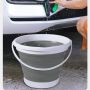 Collapsible Bucket - 5L Gray (with Cover)