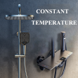 Constant temperature digital dispaly shower- Gunmetal grey