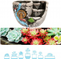 Creative aerial home garden succulent flower pot, micro-landscape water wheel 17*16*13cm
