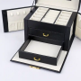 Creative drawer type jewelry box 17,5*13,5*12cm - black