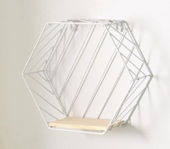 Creative moon Nordic shelf hexagon, square 15cm - white