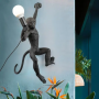 Creative wall lamp- left hand wall monkey(without bulb)-Black
