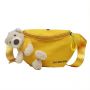 Cute female chest bag with bear - yellow