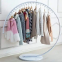 Decorating clothes rack round - white
