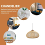 Decorative rattan pendant light-D40cm Natural color(Without bulb)