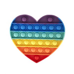 Desktop Silicone Brain-training Toys - Heart Colorful (Silicone bubble)