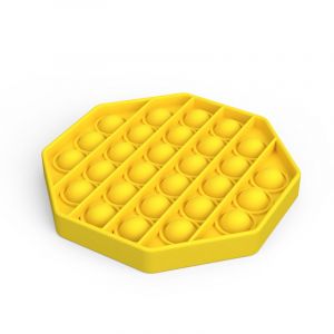 Desktop Silicone Brain-training Toys - Octagon Yellow