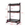 Detachable three-layer countertop storage rack-black