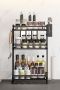 Detachable three-layer countertop storage rack-black