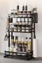 Detachable three-layer countertop storage rack-black