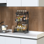 Detachable three-layer countertop storage rack-black