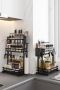 Detachable three-layer countertop storage rack-black