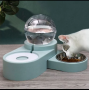 Double dog bowl with drinker - blue