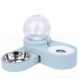 Double dog bowl with drinker - blue