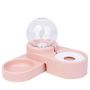 Double dog bowl with drinker - pink(without stainless steel)