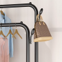 Double freestanding clothes hanger 150x154 cm - black