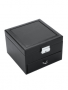 Double-layer jewelry storage box (16*16*11.2cm) - black