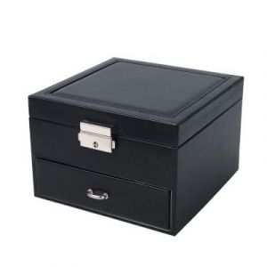 Double-layer jewelry storage box 160*160*112 - black
