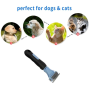 Double-sided to prevent hair knot comb / Pet hair cleaning comb 18.4*8.4cm - blue CS52