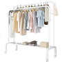 Doublel freestanding clothes hanger 150x154 cm - white