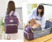 Duży wielofunkcyjny plecak / torba dla mamy z funkcją spania – fioletowy