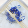 Elastic Retractable Clothesline Wire With Clip Clothes Hangers--Blue