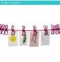 Elastic Retractable Clothesline Wire With Clip Clothes Hangers--Rose