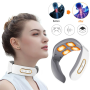 Electric cervical massager (battery rechargeable + heat + four massage spot) - white