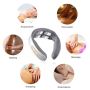 Electric cervical massager (battery rechargeable + heat + four massage spot) - white