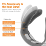 Electric cervical massager (battery rechargeable + heat + four massage spot) - white