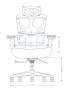 Ergonomic ajustable mesh office chair- Black