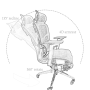 Ergonomic ajustable mesh office chair- Grey