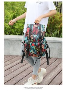 Fashion Feisa student travel leisure computer outdoor backpack - colourful leaves