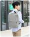 Feisa Business backpack USB Large capacity Laptop Bag - Gray