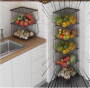 Five layers wheeled storage wire basket - Brown