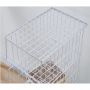 Five layers wheeled storage wire basket - white
