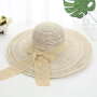 Floppy Fold Summer Straw Hat Beige