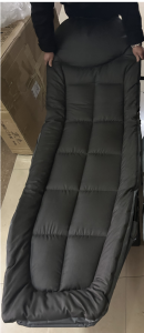 Folding bed with mattress 195*65cm-Black(Pallet feet)