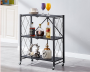 Folding kitchen shelf sorting rack multi-layer - Three Layer - Black Color