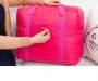 Folding Travel Bag--rose red