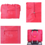 Folding Travel Bag--rose red