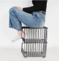 Four layers wheeled storage wire basket - brown