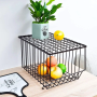 Four layers wheeled storage wire basket - brown