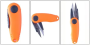 Futaba Multipurpose Fishing Tackle Fold Scissor-Orange