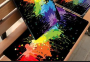 Gamingowa podkładka pod myszkę i klawiaturę dla graczy 50x100cm - kolorowe plamy