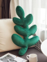 Green Leaves Shaped Plush Pillow Cushions - type 1