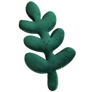 Green Leaves Shaped Plush Pillow Cushions - type 1