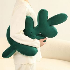 Green Leaves Shaped Plush Pillow Cushions - type 1