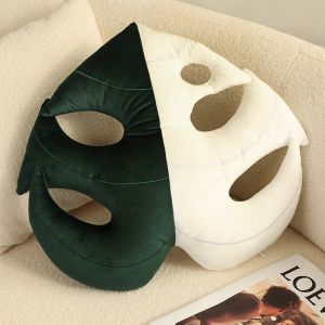 Green Leaves Shaped Plush Pillow Cushions - type 2