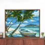 Haft Diamentowy/ Obraz 5D/ Mozaika Diamentowa/ Diamond Painting - tropikalna plaża, rozm. 40x50 cm